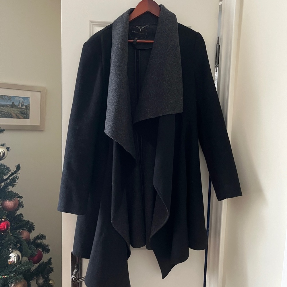 BCBGMaxAzria Charcoal Gray Wool Coat